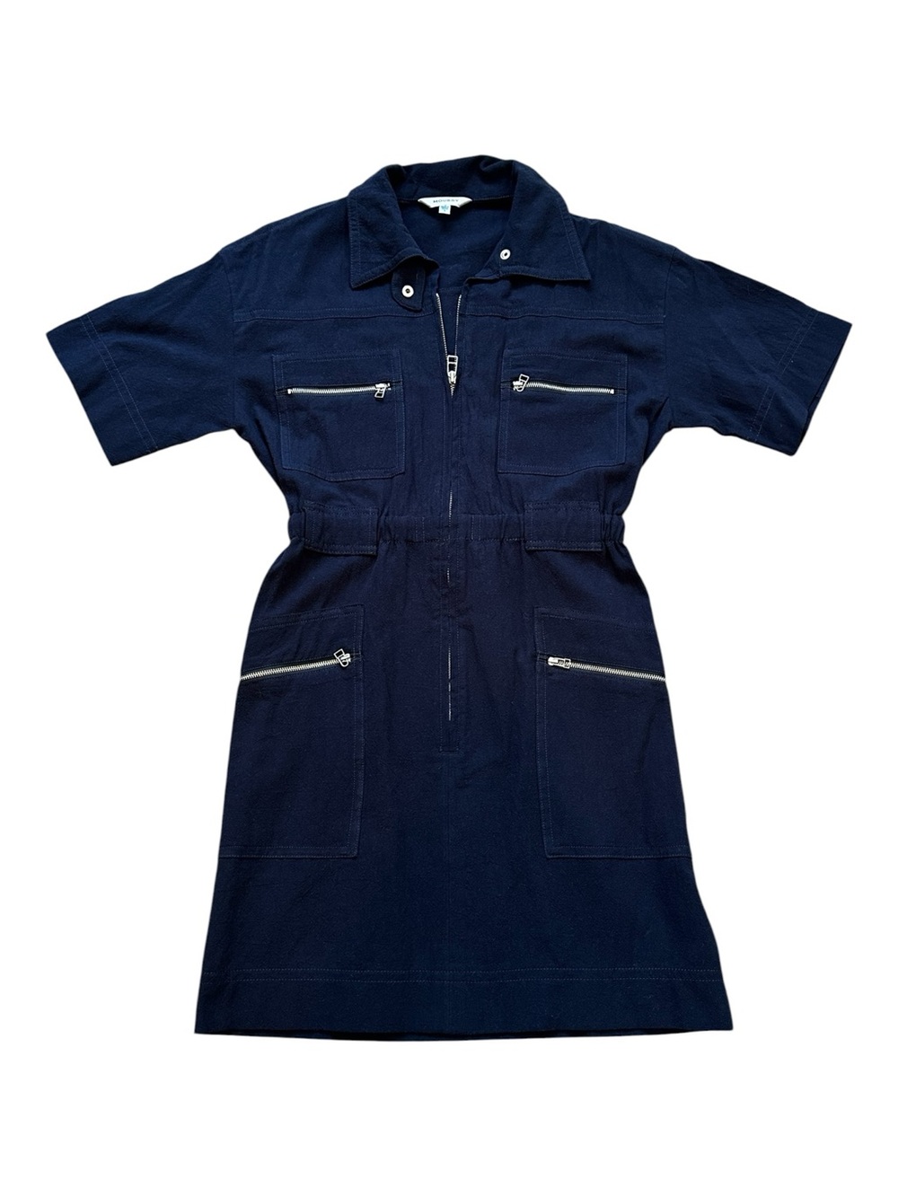Moussy Womens Utility Dress Zippers Gorpcore Sporty Summer Preppy Alternative